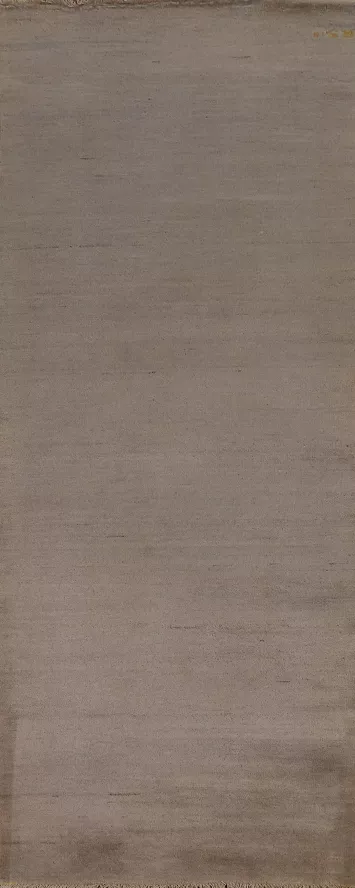 Light Brown Wool Gabbeh Modern Runner Rug 3x10