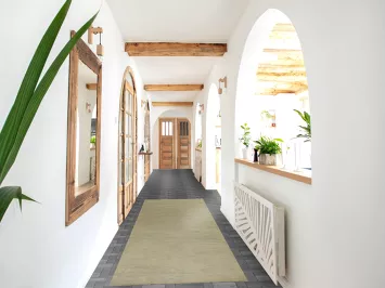 Handmade Modern Gabbeh Wool Runner Rug 3x10