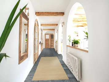 Handmade Modern Gabbeh Wool Runner Rug 3x10