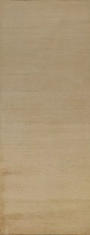 Solid Modern Gabbeh Wool Runner Rug 3x10