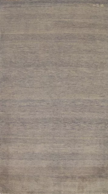 Grey & Beige Striped Gabbeh Oriental Rug 3x6