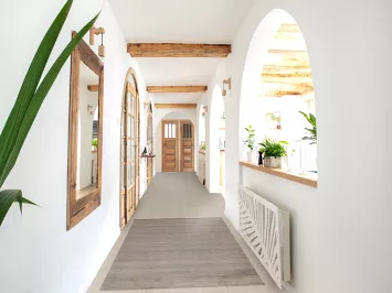 Grey & Beige Striped Gabbeh Oriental Rug 3x6