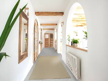 Solid Wool Modern Gabbeh Oriental Runner Rug 3x10