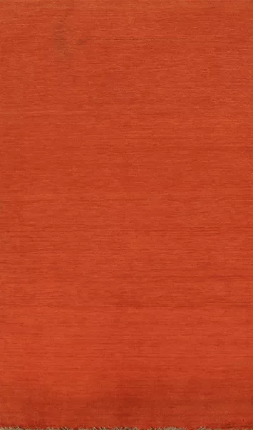Orange Modern Wool Gabbeh Oriental Rug 3x6