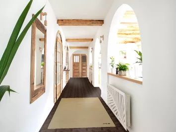 Beige Yellow Wool Gabbeh Oriental Rug 3x6