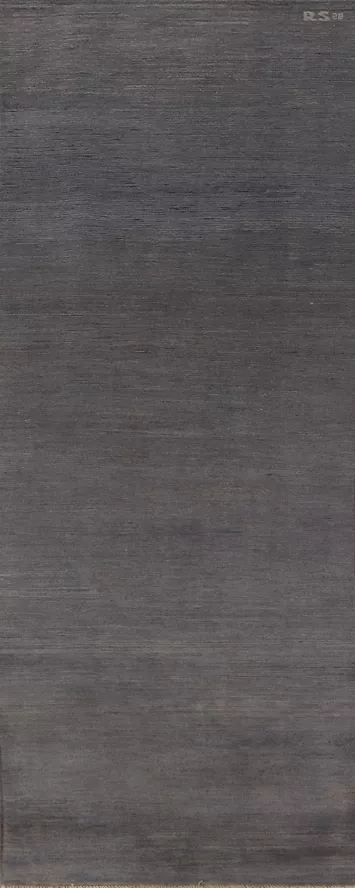 Blue & Gray Modern Gabbeh Wool Runner Rug 3x10