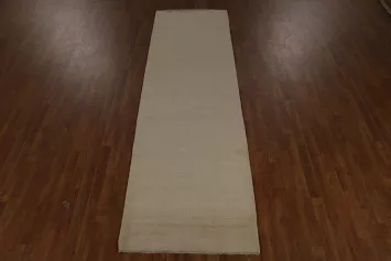 Modern Gabbeh Wool Runner Rug 3x10