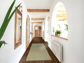 Modern Gabbeh Wool Runner Rug 3x10