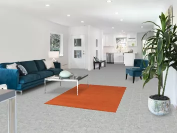 Orange Gabbeh Modern Wool Accent Rug 4x6