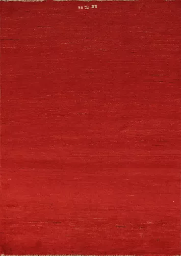 Red Handmade Gabbeh Modern Wool Accent Rug 4x6