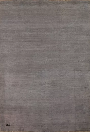 Gray Gabbeh Modern Wool Accent Rug 4x6