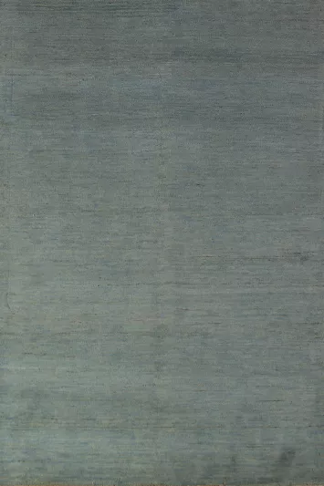 Light Blue Gabbeh Modern Wool Accent Rug 4x6