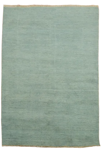 Light Blue Gabbeh Modern Wool Accent Rug 4x6
