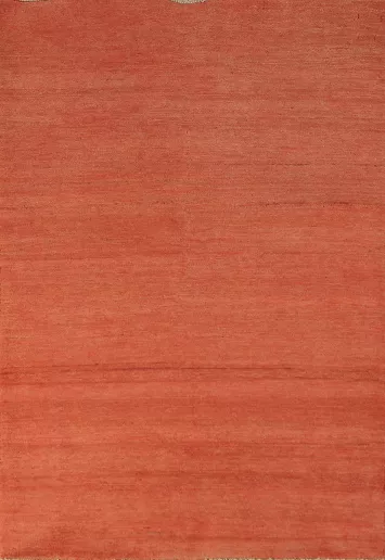 Orange Gabbeh Modern Wool Accent Rug 4x6