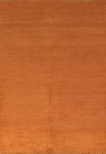 Orange Gabbeh Modern Wool Accent Rug 4x6