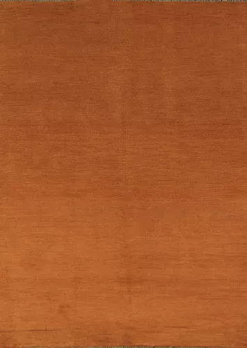 Orange Gabbeh Modern Wool Accent Rug 4x6