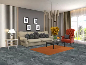 Orange Gabbeh Modern Wool Accent Rug 4x6