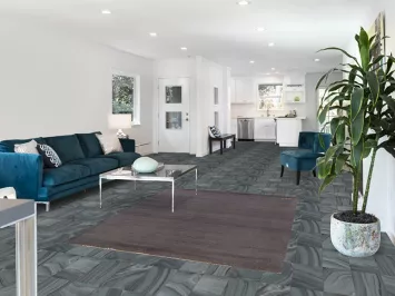 Gray Blue Modern Wool Gabbeh Oriental Rug 5x7