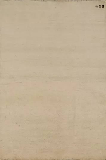 Solid Gabbeh Modern Wool Accent Rug 4x6