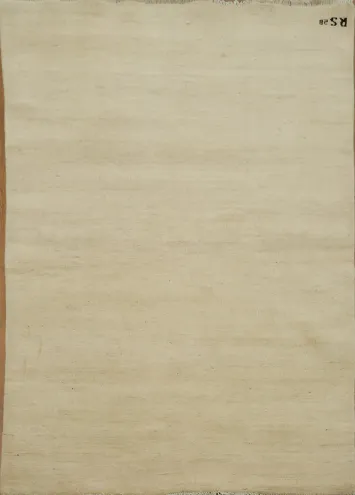 Solid Gabbeh Modern Wool Accent Rug 4x6
