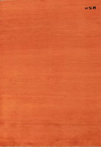 Orange Gabbeh Modern Wool Accent Rug 4x6