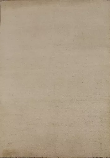 Beige Gabbeh Modern Wool Accent Rug 4x6