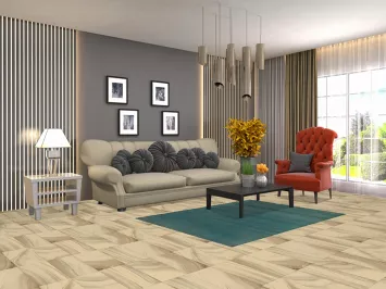 Blue & Green Gabbeh Modern Wool Accent Rug 4x6