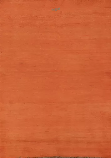 Orange Wool Gabbeh Modern Oriental Rug 5x6