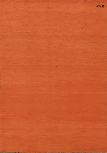 Orange Gabbeh Modern Wool Accent Rug 4x6
