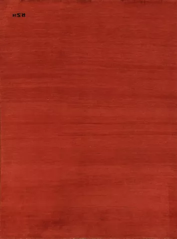 Orange Wool Gabbeh Modern Oriental Rug 5x6