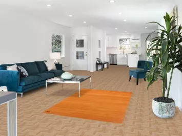 Orange Gabbeh Modern Wool Accent Rug 4x6