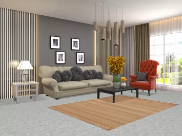 Striped Wool Modern Gabbeh Oriental Rug 5x6