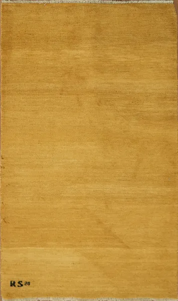 Modern Yellow Gabbeh Oriental Foyer Rug 3x5