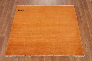 Square Modern Wool Gabbeh Oriental Rug 3x3