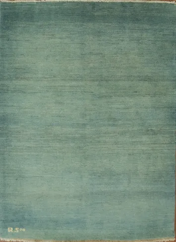 Light Blue Wool Gabbeh Oriental Foyer Rug 3x5