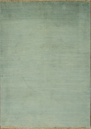 Light Blue Wool Gabbeh Oriental Foyer Rug 3x5