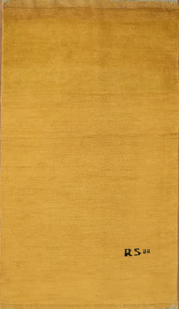 Modern Yellow Gabbeh Oriental Foyer Rug 3x5