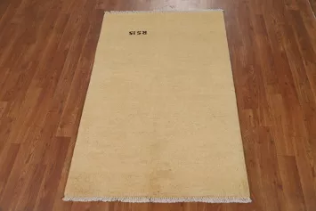 Modern Wool Gabbeh Oriental Accent Rug 3x4