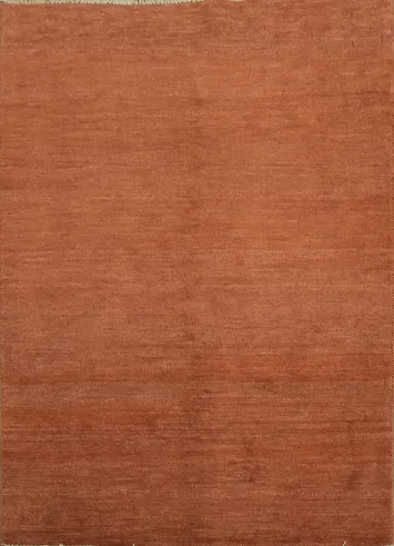 Modern Orange Gabbeh Oriental Accent Rug 3x4