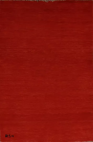 Red Modern Gabbeh Oriental Foyer Rug 3x5