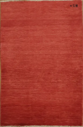 Red Modern Gabbeh Oriental Foyer Rug 3x5