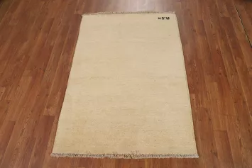 Modern Wool Gabbeh Oriental Accent Rug 3x4