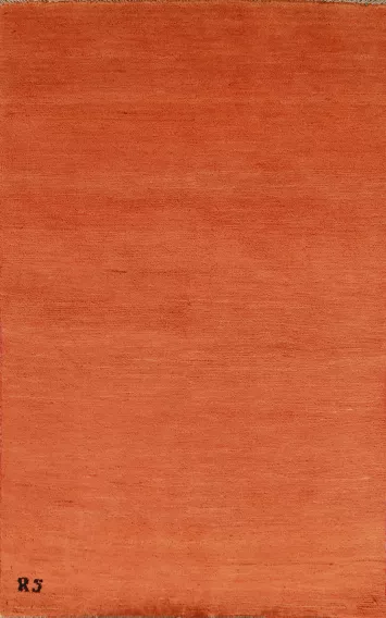 Orange Modern Wool Gabbeh Oriental Foyer Rug 3x5