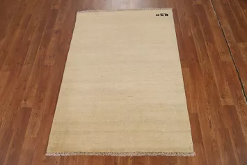 Modern Wool Gabbeh Oriental Accent Rug 3x4