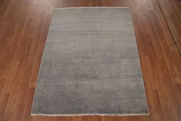 Gray Wool Gabbeh Oriental Accent Rug 3x4