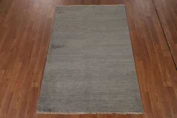 Handmade Gray Wool Gabbeh Oriental Foyer Rug 3x5