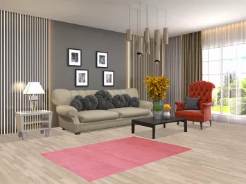 Modern Pink Wool Gabbeh Oriental Foyer Rug 3x5