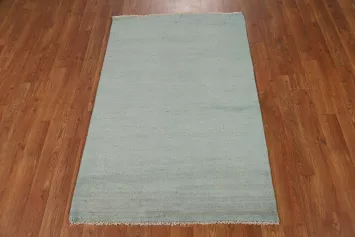 Handmade Blue Gabbeh Modern Wool Foyer Rug 3x4