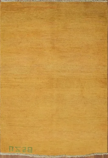 Yellow Wool Modern Gabbeh Oriental Rug 3x5