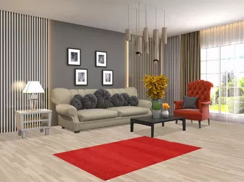 Modern Red Gabbeh Oriental Rug 3x5